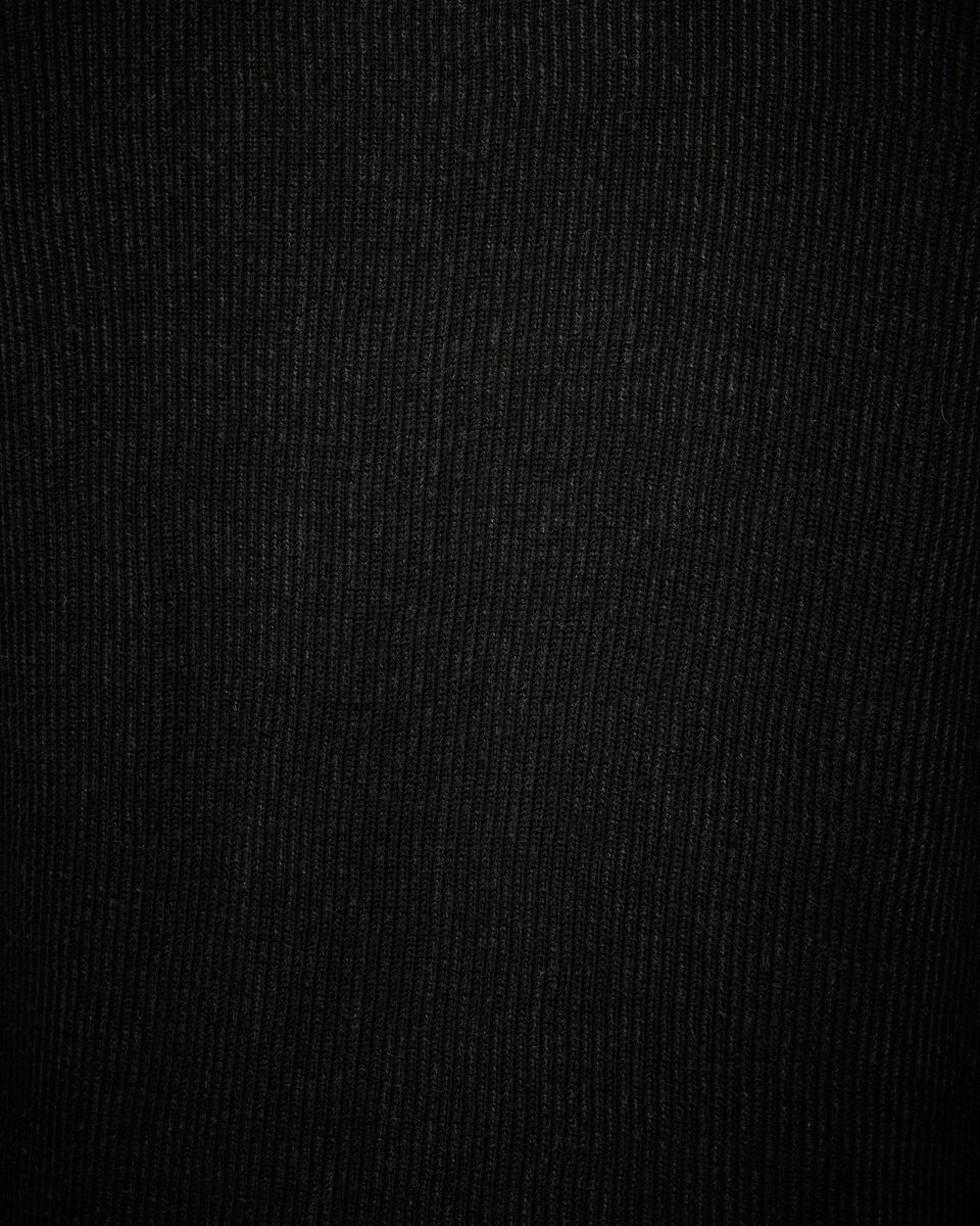 Two-Toned Crew Neck Knit, Black, hi-res